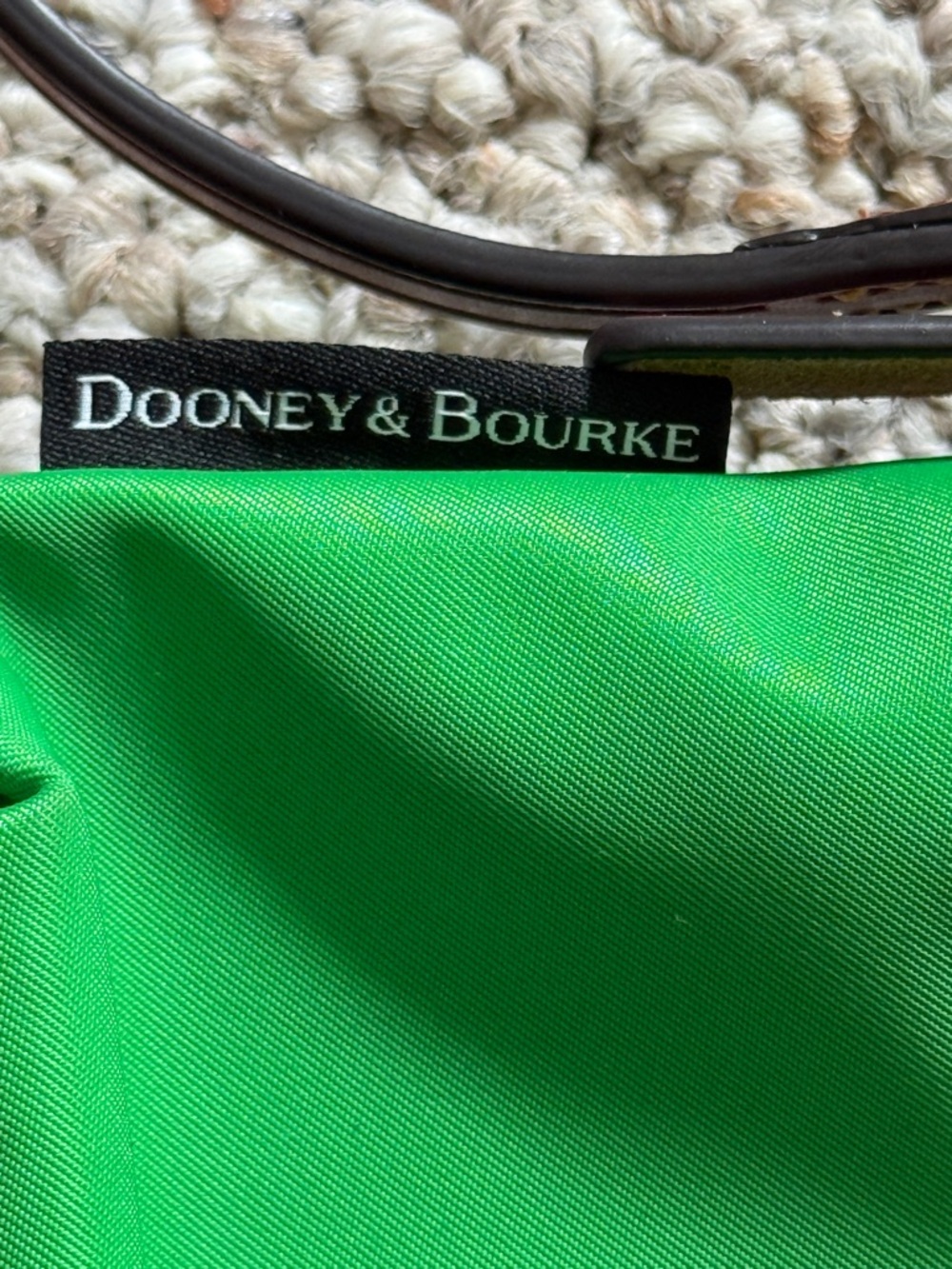 Dooney & Bourke Green Crossbody with Tan Trim - Picture 6 of 9